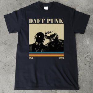 Daft Punk Vintage Daft Punk Graphic T-Shirt – Retro Electronic Music Fan Tee